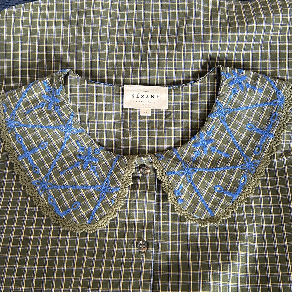 Sézane embroidered collar blouse - Picture 3 of 7